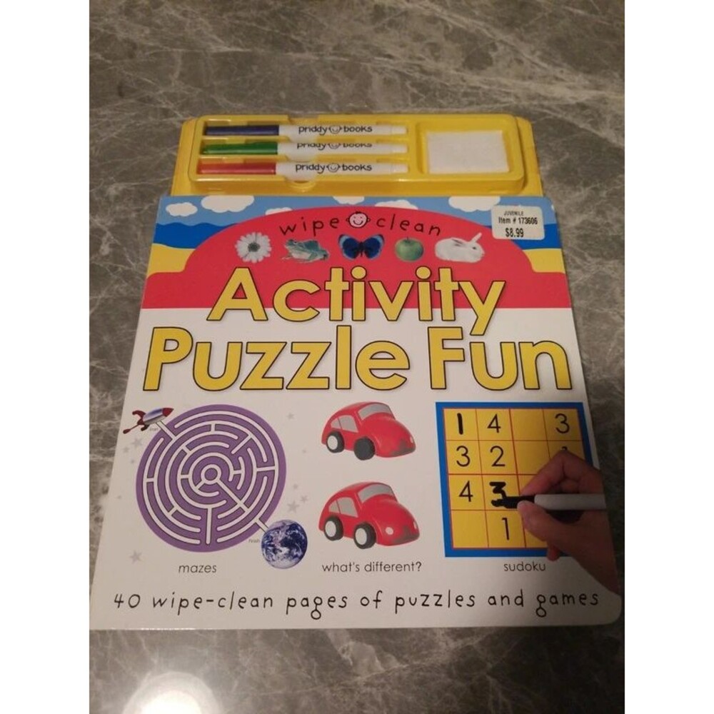 Large wipe clean activity puzzle fun book